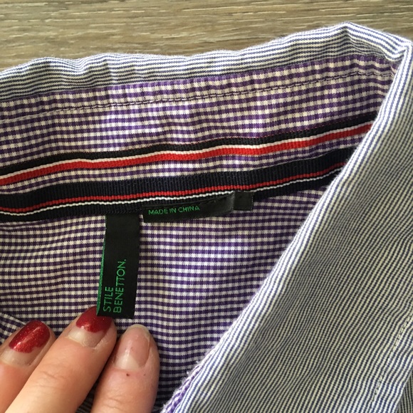 💛💛Men’s button up with contrast fabric details💛 - Picture 2 of 3